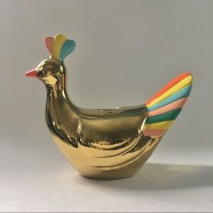 Oh Joy Gold Metallic Peacock Vase